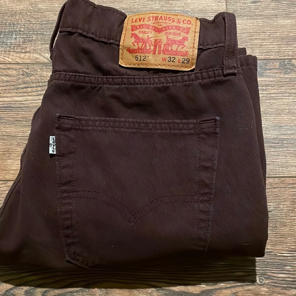 Levi’s 512 maroon jeans size 32 x 29